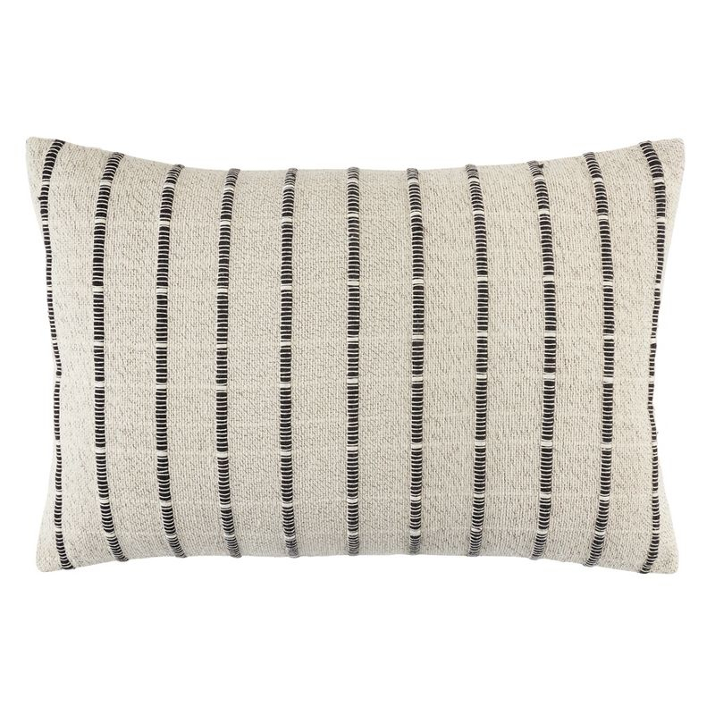 Saro Lifestyle Corded Throw Pillow With Poly Filling, Natural, 16" x 24"