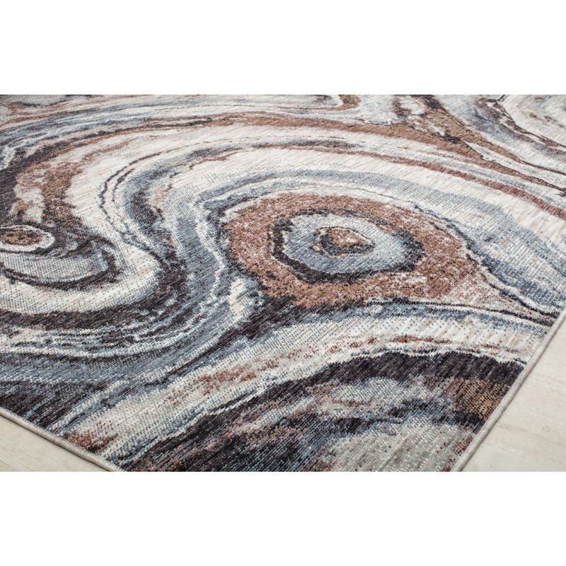 Mason Brooks Cressida CA10A River Reflection Abstract Contemporary Gray Area Rug for Dining Room Rug Neutral Rug Living Room Rug Kitchen, 2'6" x 8'