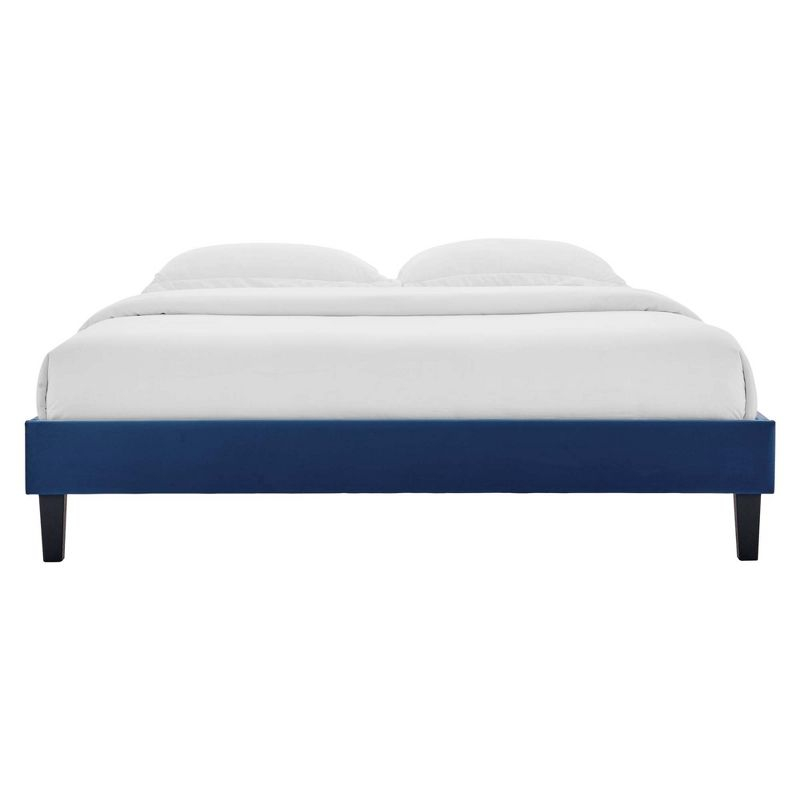 Modway Reign Queen Performance Velvet Platform Bed Frame