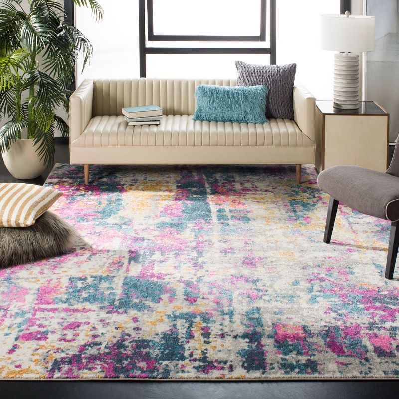 Madison MAD143 Power Loomed Indoor Area Rug - Ivory/Blue - 8'x10' - Safavieh.