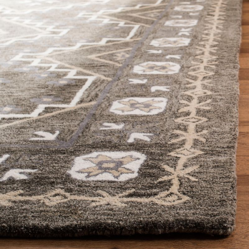 Bella BEL672 Hand Tufted Area Rug - Brown/Taupe - 5'x5' - Safavieh.