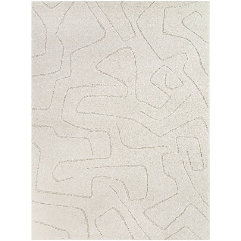 7'10"x10' Tanya Abstract Kids' Area Rug Cream - Balta Rugs: Fade & Stain-Resistant, Medium Pile, OEKO-TEX Certified