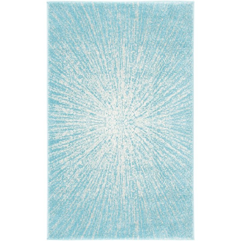Evoke EVK228 Power Loomed Indoor Accent Rug - Aqua/Ivory - 2'2"x4' - Safavieh