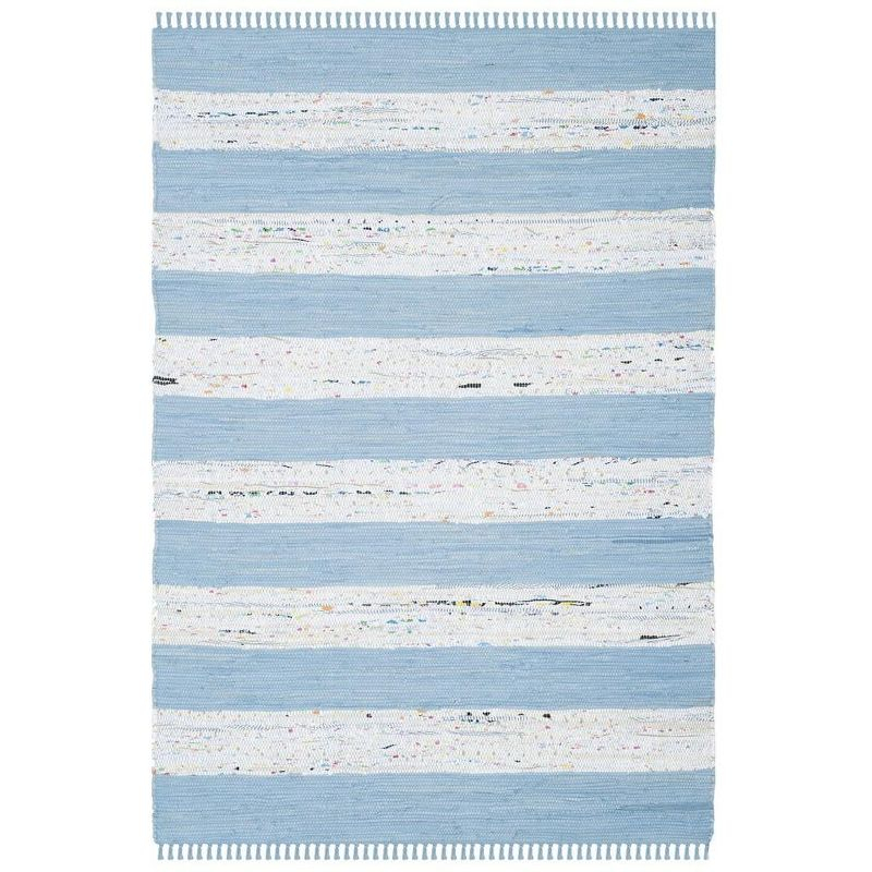 Montauk MTK720 Hand Woven Indoor Area Rug - Ivory/Turquoise - 4'x6' - Safavieh.