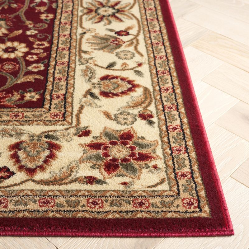 Lyndhurst LNH212 Power Loomed Area Rug - Red/Ivory - 9'x12' - Safavieh