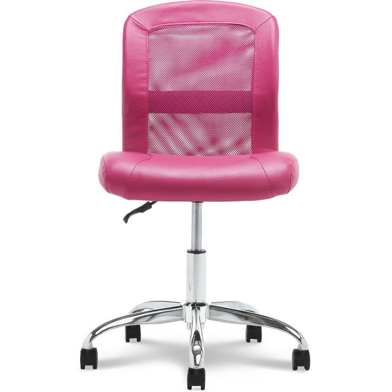 Essentials Computer Chair Teamwork Pink - Serta: Armless, Adjustable, for Study & Craft Rooms