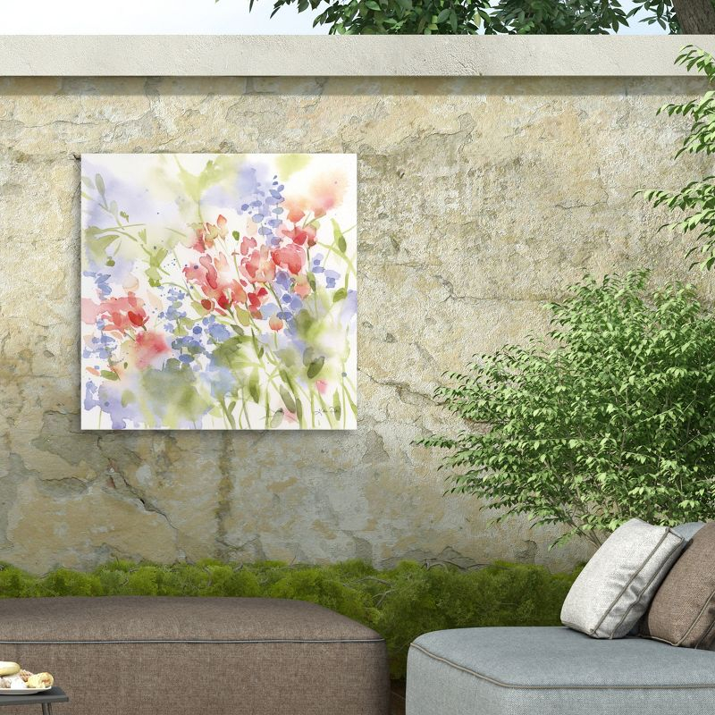 Trademark Fine Art - Katrina Pete 'Spring Meadow II' Outdoor Canvas - 14x14