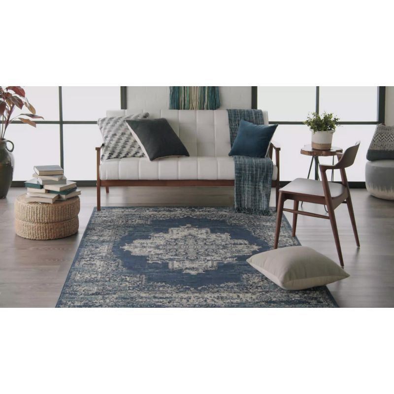 Nourison Grafix GRF14 Ivory/Pink Area Rug 7'10" x 9'10"