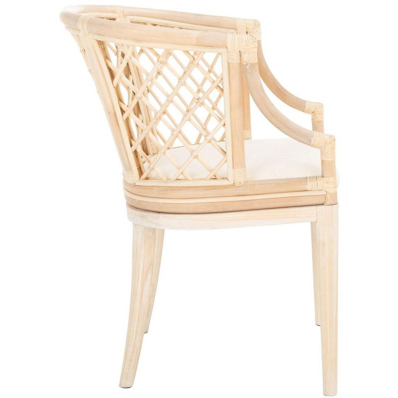 Carlotta Arm Chair - SEA4013 - Natural/White Washed - Safavieh