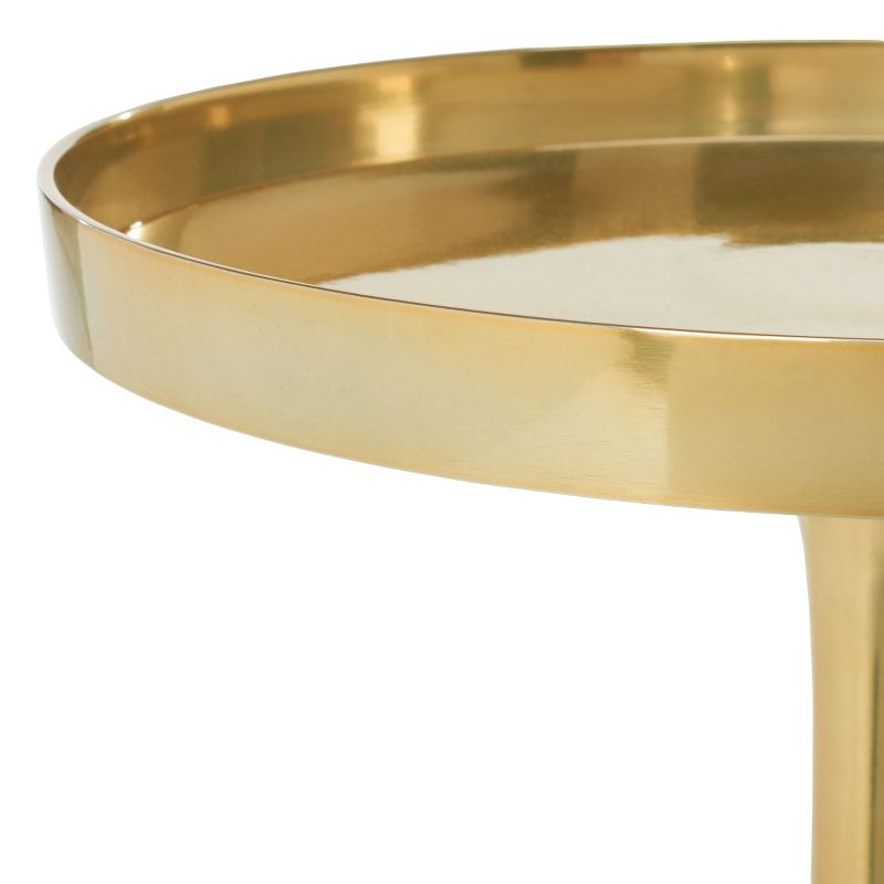 Corvus Round Side Table - FOX5519A - Antique Brass - Safavieh Couture