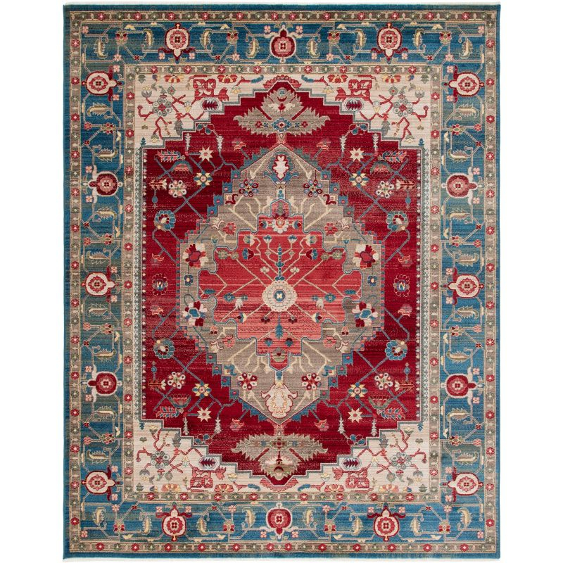 Kashan KSN306 Power Loomed Area Rug - Blue/Red - 8'x10' - Safavieh