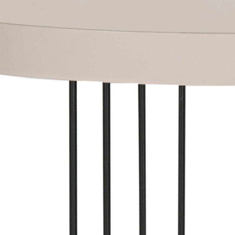 Kelly Mid Century Scandinavian Lacquer Side Table - Taupe/Black - Safavieh.