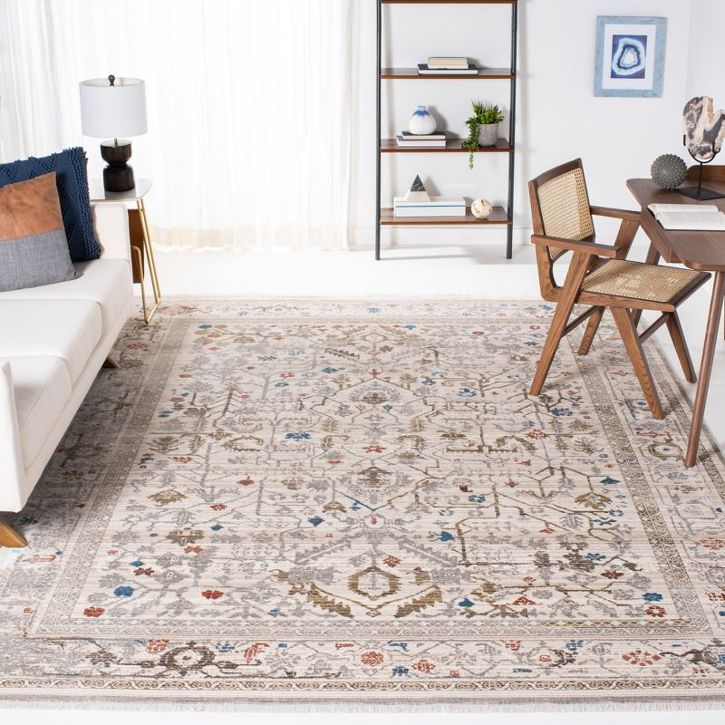 Vintage Persian VTP427 Power Loomed Area Rug - Ivory/Sage - 6'7"x6'7" - Safavieh.