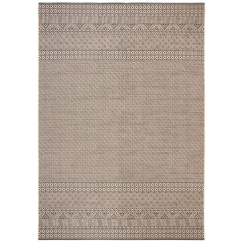 Courtyard CY6235 Power Loomed Indoor and Outdoor Area Rug - Beige/Black - 8'x11' - Safavieh