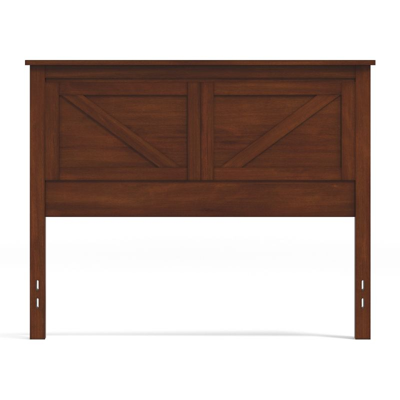 Glenwillow Home Farmhouse Style Wood Panel Headboard in Black, Full Size