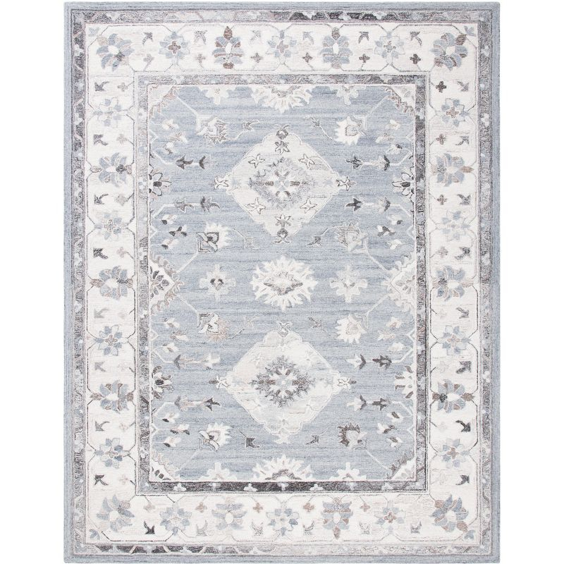 Suzani SZN331 Hand Tufted Area Rug - Grey/Ivory - 8'x10' - Safavieh.
