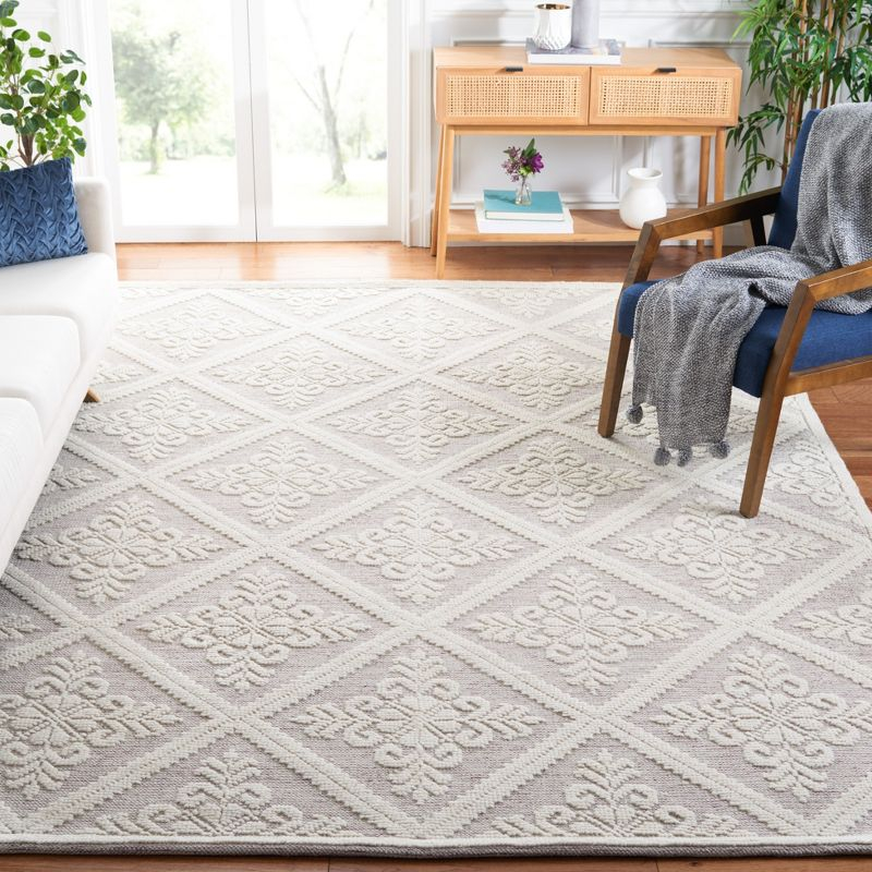 Vermont VRM306 Hand Woven Area Rug - Ivory/Red - 6'x9' - Safavieh.