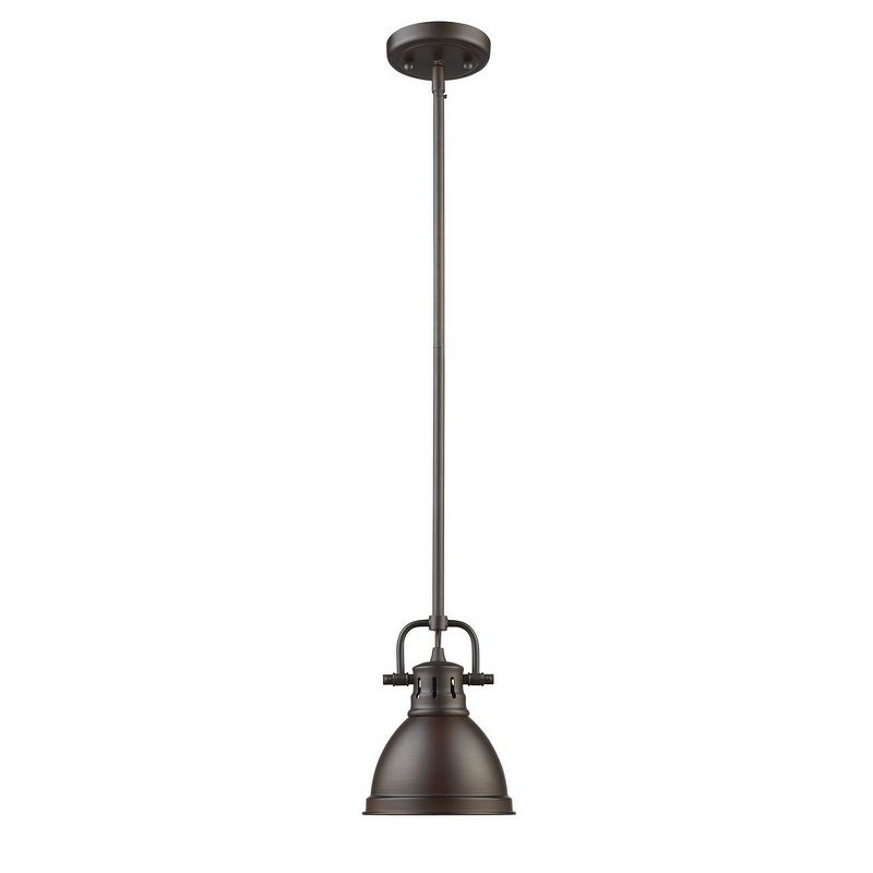 Golden Lighting Duncan 1-Light Mini Pendant in Rubbed Bronze