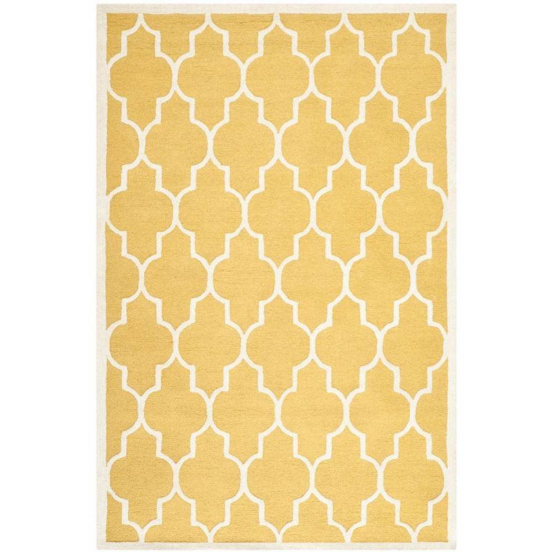 Cambridge CAM134 Tufted Indoor Area Rug - Gold/Ivory - 6'x9' - Safavieh