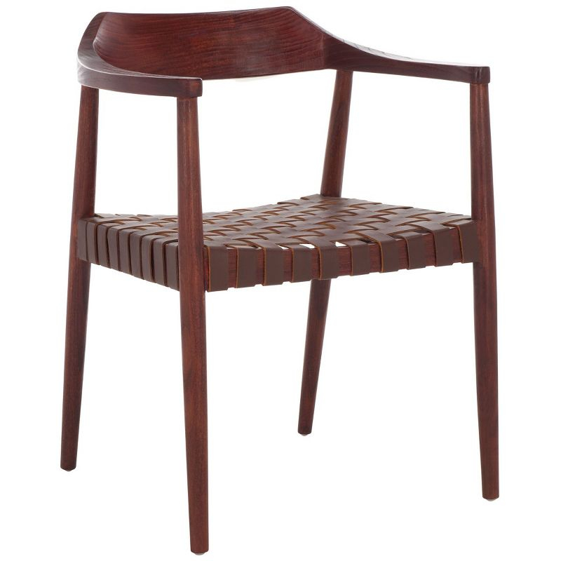 Amycus Accent Chair - ACH1202 - Cognac/Walnut - Safavieh