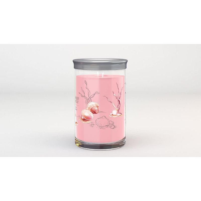 Signature Large Pink Sands Tumbler Candle 20oz - Yankee Candle: Soy Wax Blend, Glass Jar, Dual Wick, 60hr Burn Time