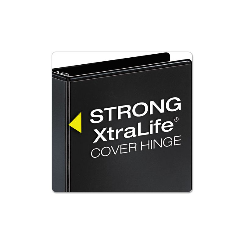 Cardinal Performer ClearVue Slant-D Ring Binder, 3 Rings, 5" Capacity, 11 x 8.5, Black