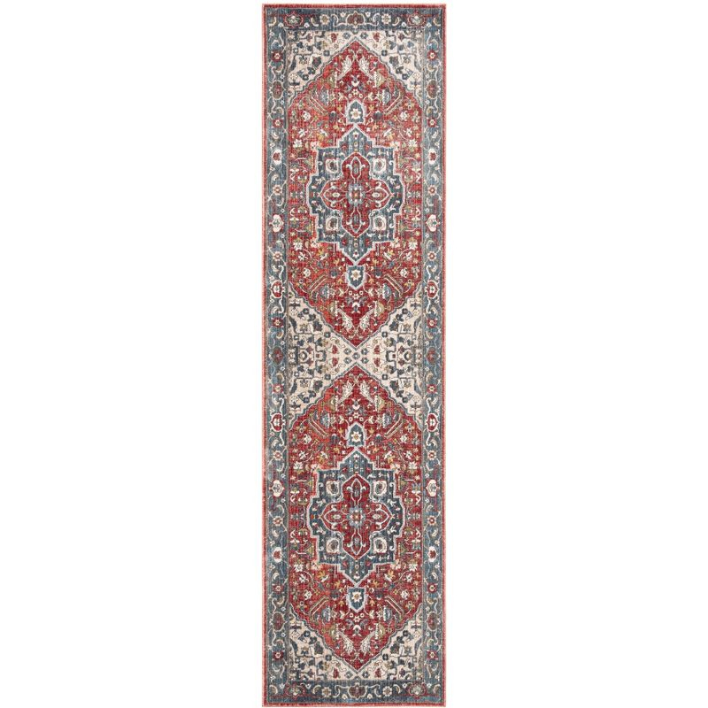 Vintage Persian VTP479 Power Loomed Indoor Runner Rug - Red/Blue - 2'2"x12' - Safavieh