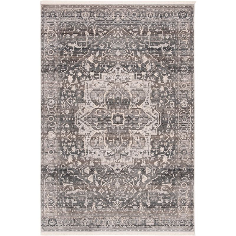 Vintage Persian VTP479 Power Loomed Indoor Area Rug - Grey/Charcoal - 5'x7'6" - Safavieh