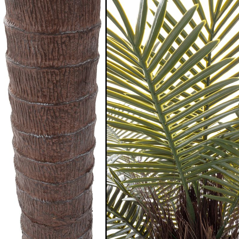 Robellini Palm Artificial Tree - 78-inch Potted Faux Plant for Office or Home Decor - Realistic Greenery for Indoor or Outdoor Use by Pure Garden
