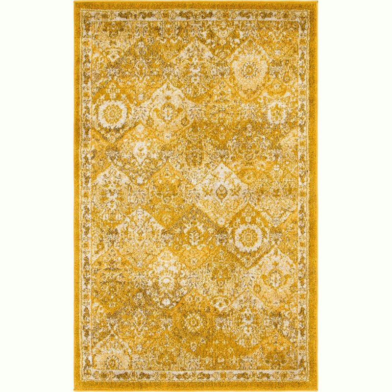 Unique Loom Penrose Collection Area Rug - Blake (3' 1" x 5' 3" Rectangle Yellow/Beige)