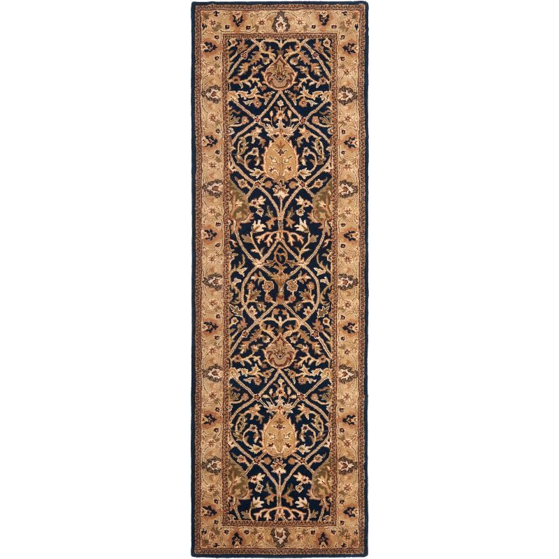 Persian Legend PL819 Hand Tufted Indoor Runner Rug - 2'6"x8' - Blue/Gold - Safavieh
