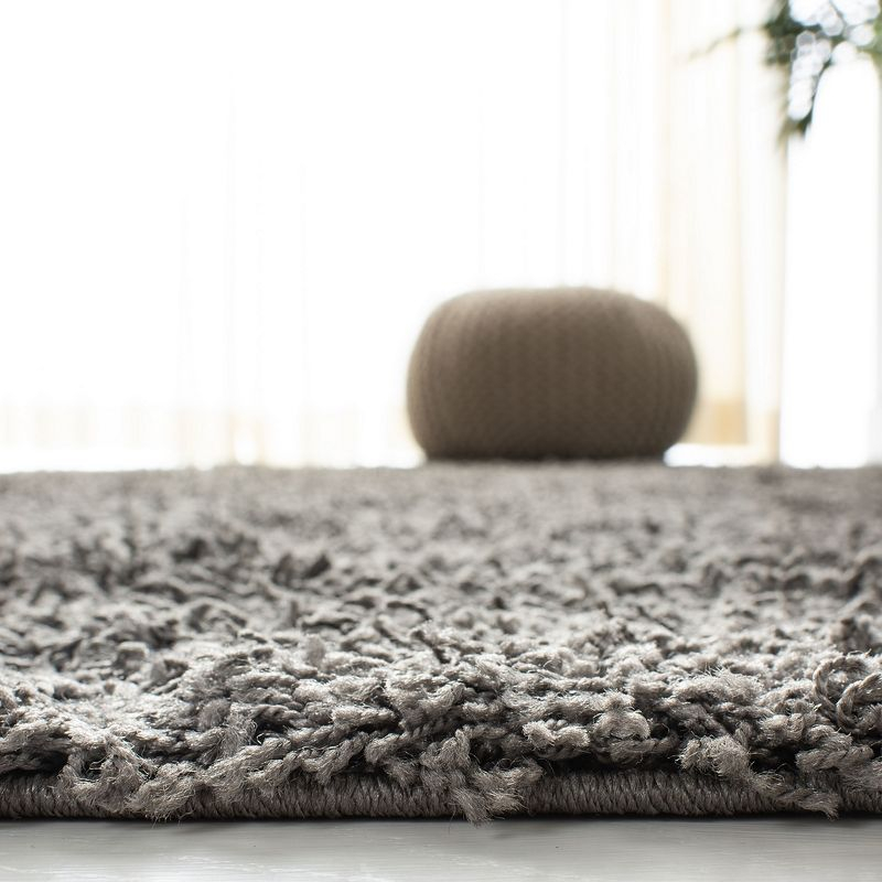 Athens Shag SGA119 Power Loomed Indoor Runner Rug - Dark Grey - 2'3"x8' - Safavieh