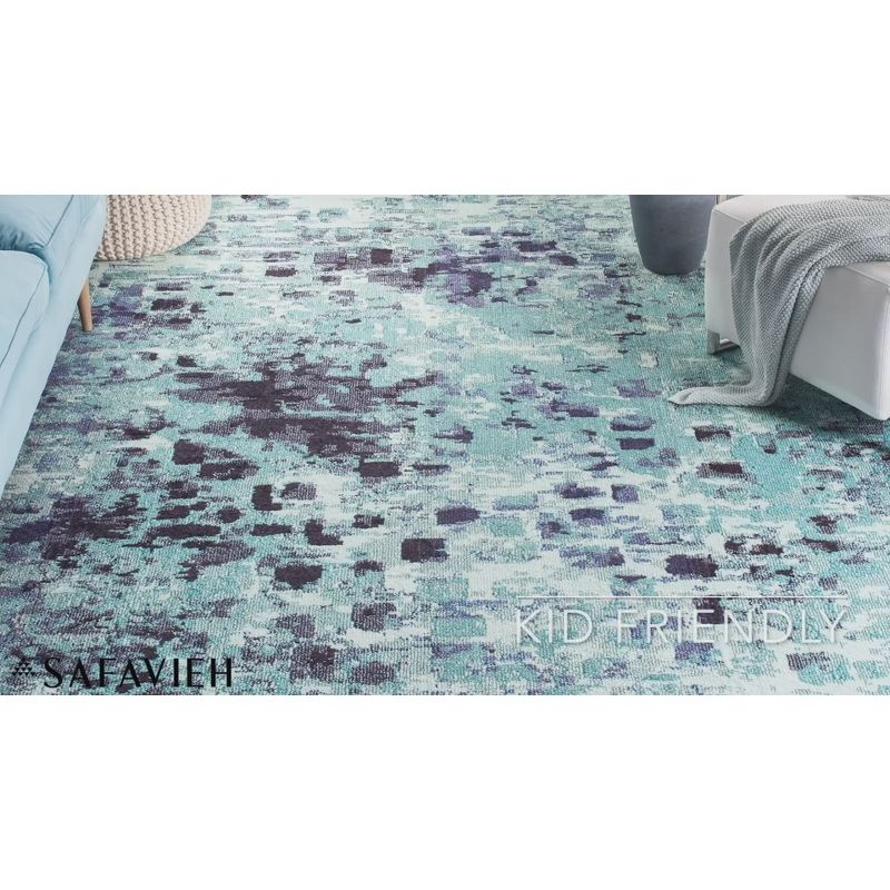 Madison MAD425 Power Loomed Indoor Accent Rug - Grey/Red - 3'x3' - Safavieh
