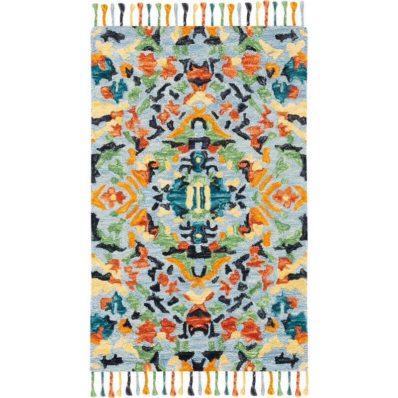 Blossom BLM452 Hand Tufted Area Rug - Blue/Multi - 3'x5' - Safavieh.