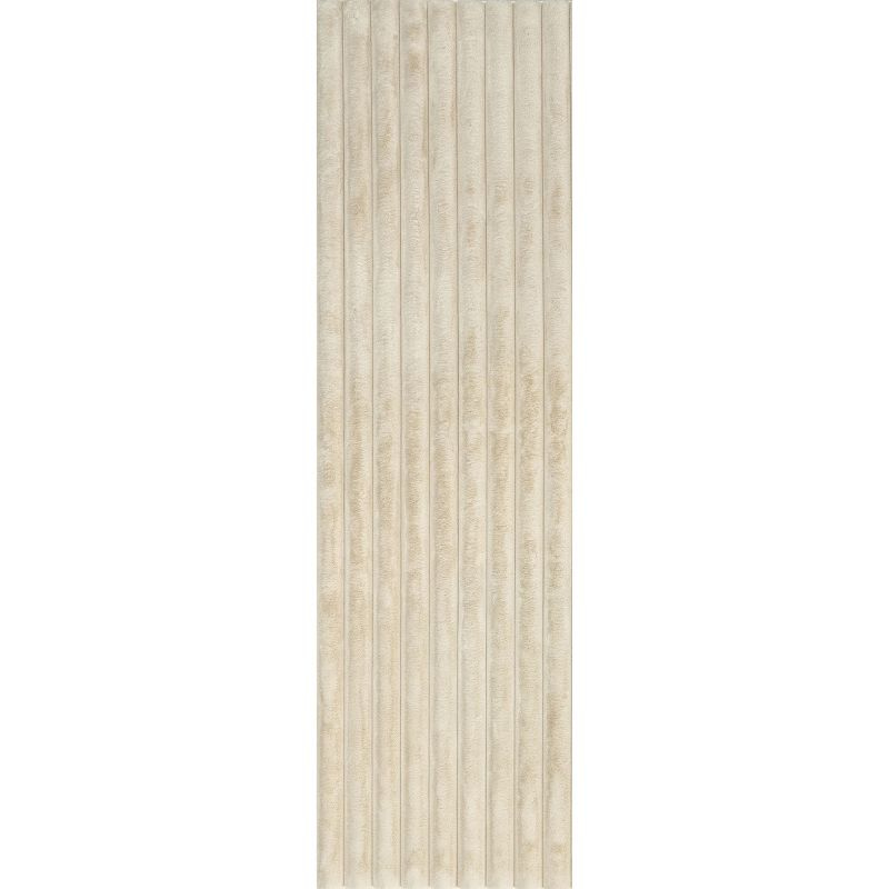 nuLOOM 2' x 6' Cozy Plush SuperiorWash Area Rug, Machine Washable, Non-Slip, Soft Fluffy Shag Carpet for Living Room Bedroom Nursery, Kai Beige