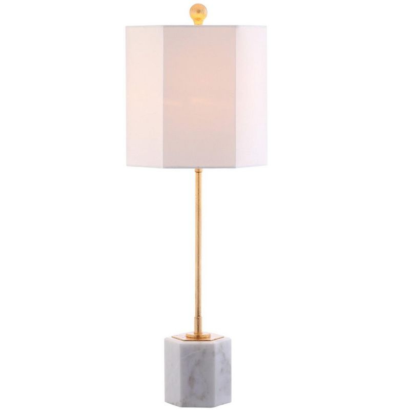 Magdalene Marble Table Lamp (Set of 2) - 29 Inch Height - TBL4069 - White Marble/Gold - Safavieh