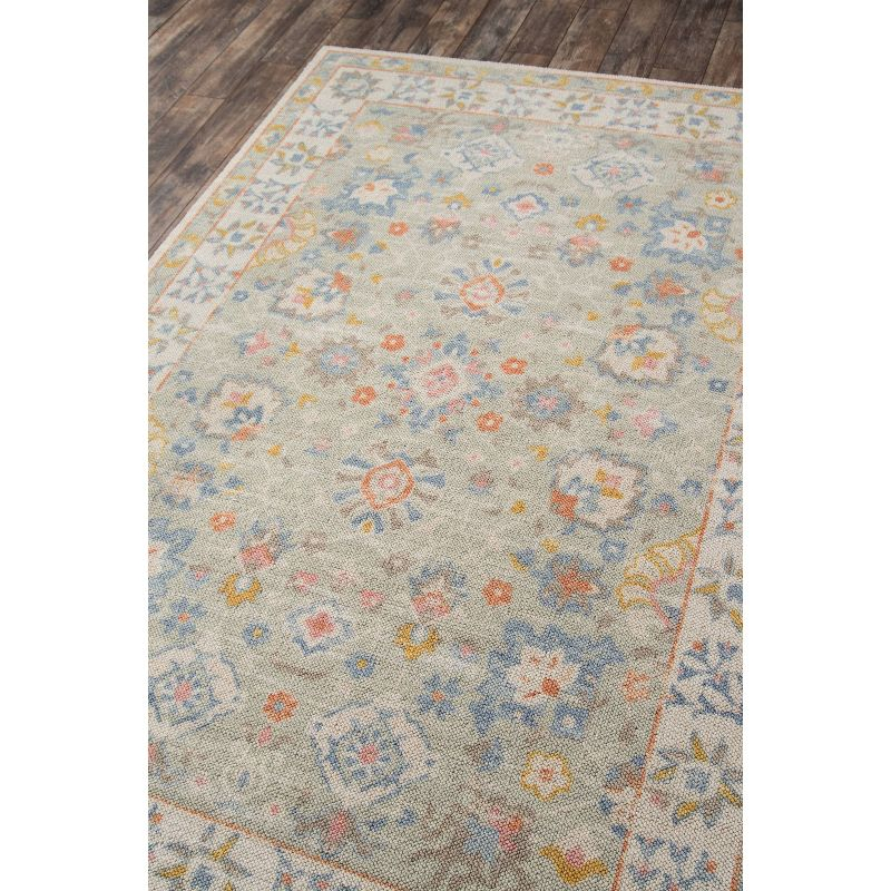 3'3"x5' Anatolia Riylnn Area Rug Beige - Momeni: Bohemian Wool & Nylon Medallion, Low Pile, Indoor Use
