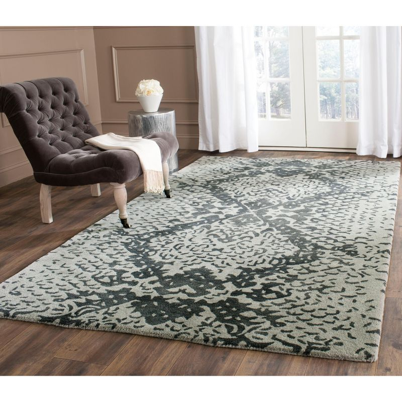 Wyndham WYD620 Hand Tufted Area Rug - Grey/Black - 5'x8' - Safavieh.