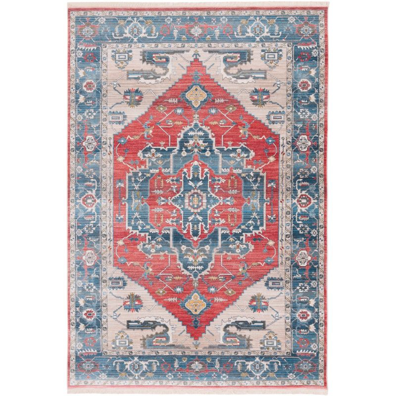 Vintage Persian VTP477 Power Loomed Area Rug - Red/Blue - 5'x7'6" - Safavieh.