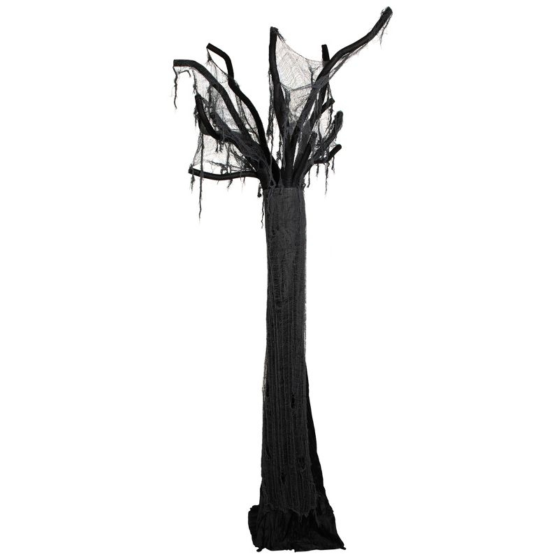 Northlight Seasonal 7.5' Black and Gray Spooky Standing Ghost Tree Halloween Decoration