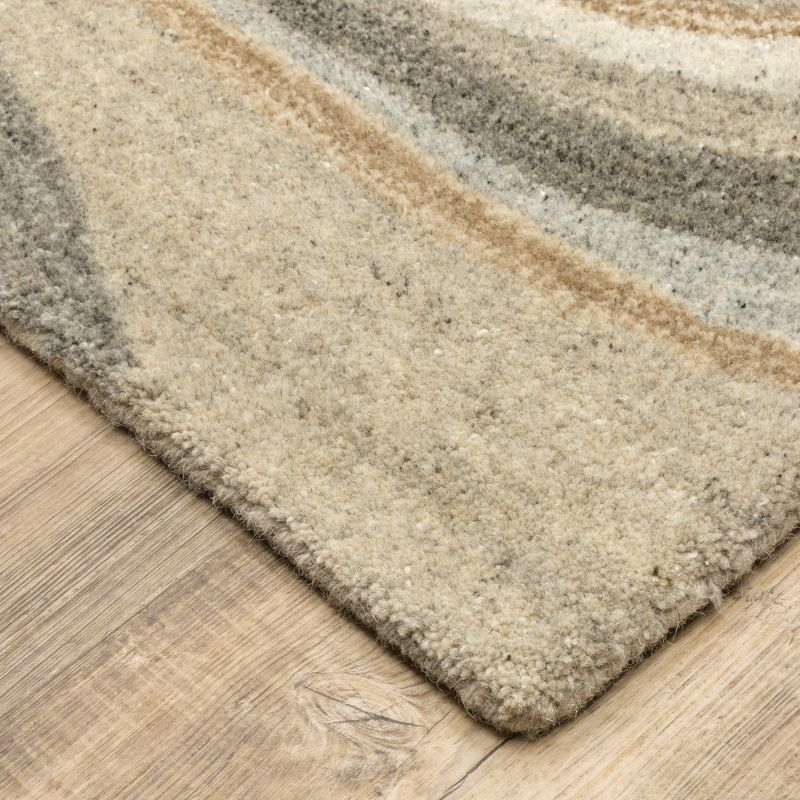 Oriental Weavers Anastasia 68007 Beige/ Charcoal Indoor Area Rug - 5' x 8'