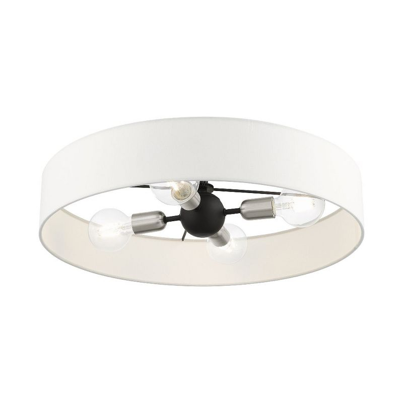 Livex Lighting Venlo 4 - Light Semi-Flush Mount in  Black/Brushed Nickel