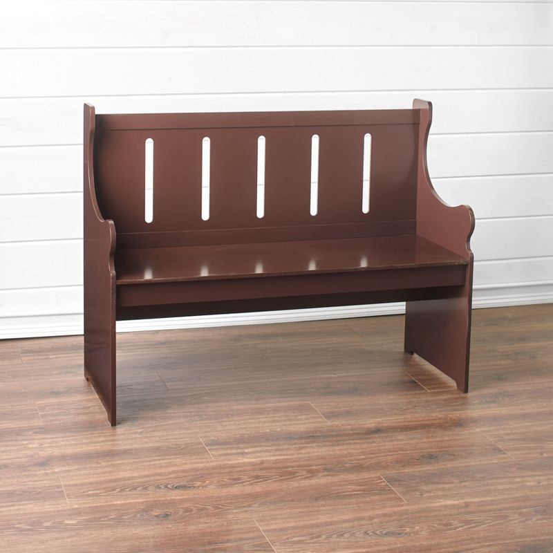 The Lakeside Collection Pew Style Benches - Weathered Wood