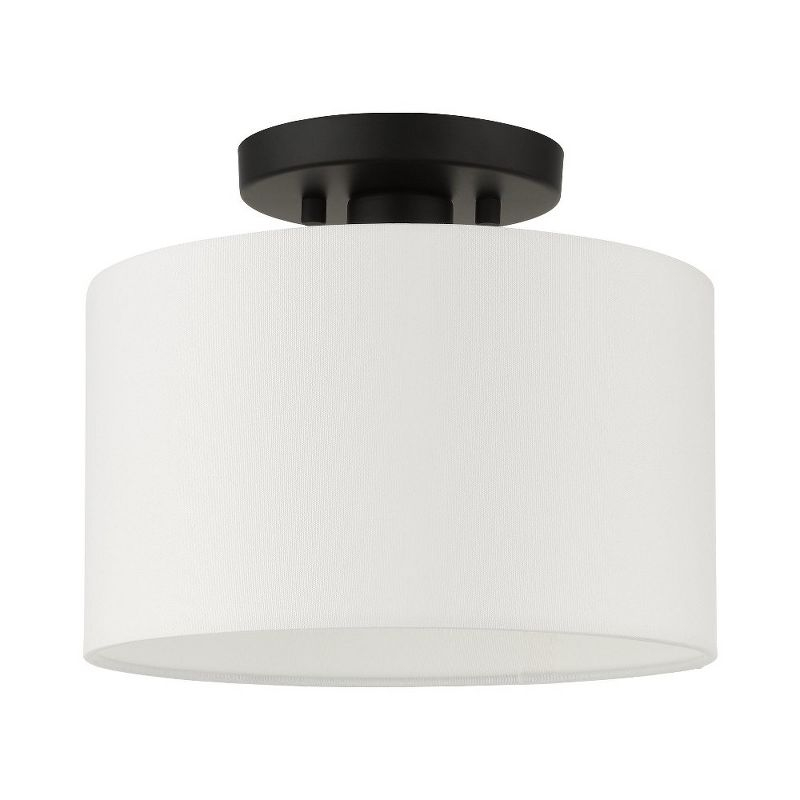 Livex Lighting Clark 1 - Light Semi-Flush Mount in  Black