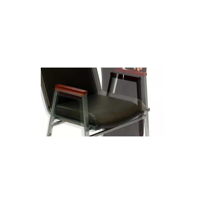 Flash Furniture HERCULES Series Heavy Duty Black Vinyl Stack Chair