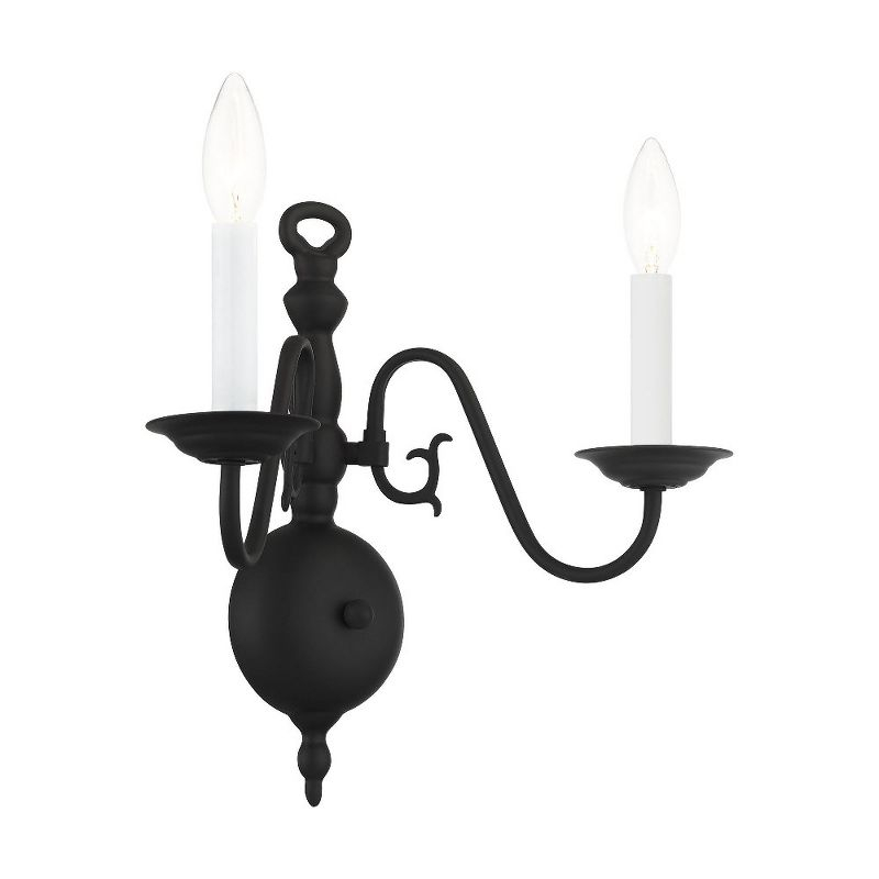 Livex Lighting Williamsburgh 2 - Light Wall Light in  Black