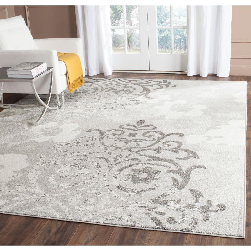 Adirondack ADR114 Machine Made Indoor Area Rug - Silver/Ivory - 9'x12' - Safavieh