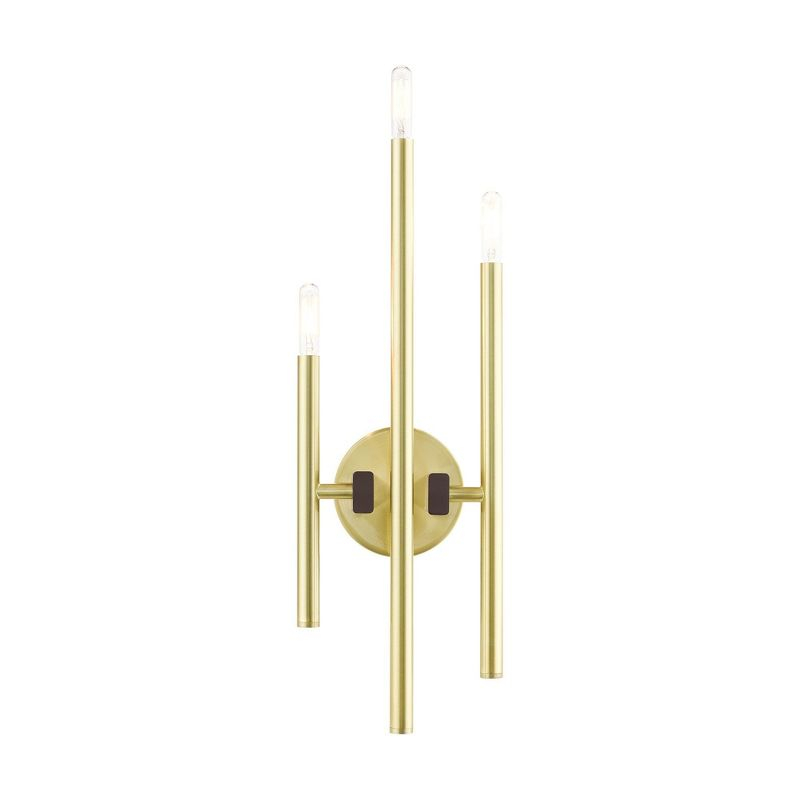 Livex Lighting Denmark 3 - Light Wall Light in  Satin Brass