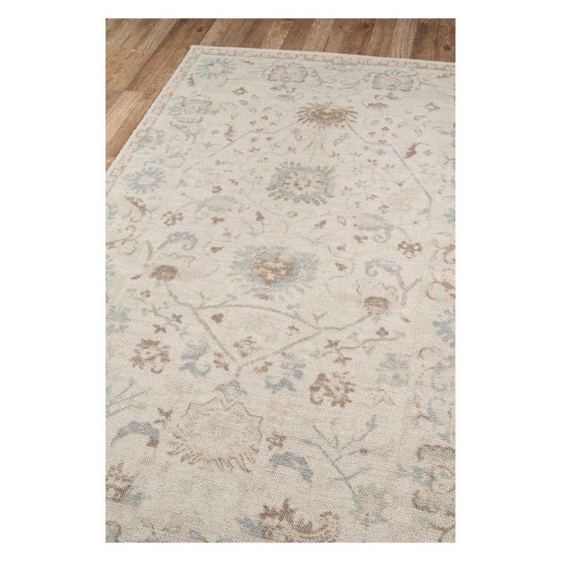 3'3"x5' Floral Loomed Accent Rug Beige - Momeni: Traditional Wool & Nylon Botanical Low Pile Indoor Rug
