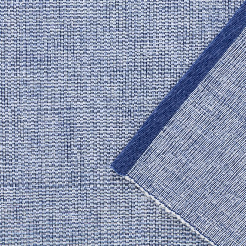 Design Imports  French Blue Eco-Friendly Chambray Fine Ribbed Table Runner 13X72